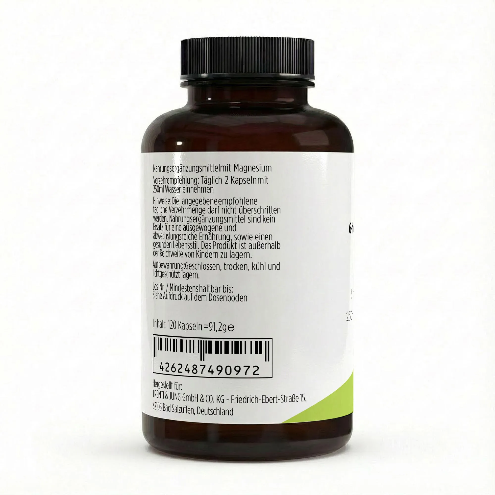 Magnesium 6x Komplex + B6 - 120 vegane Kapseln