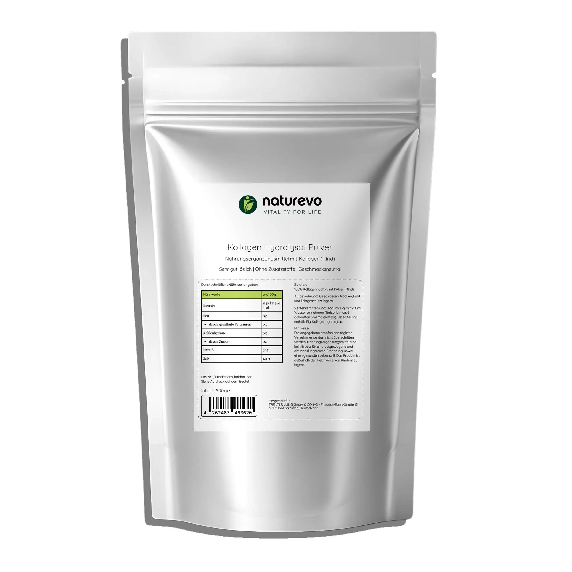 Kollagen Hydrolysat Pulver - 500g Doypack