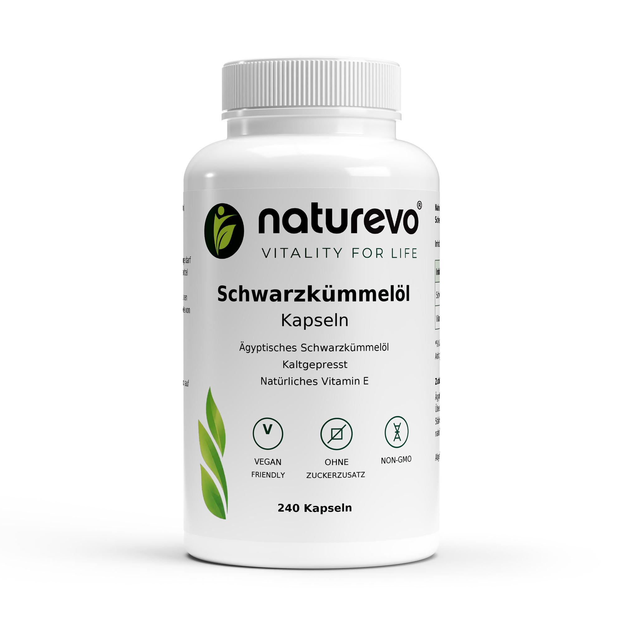 Ägyptisches Schwarzkümmelöl - 240 vegane Softgels