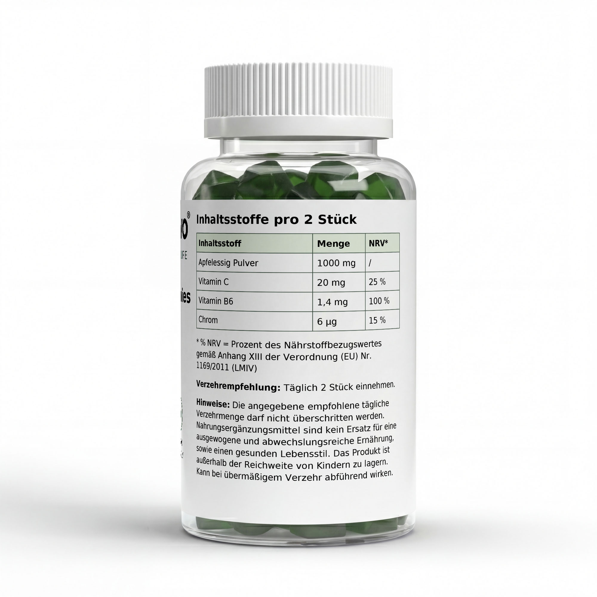 Apfelessig + C + B6 + Chrom Gummies - 60 Stk