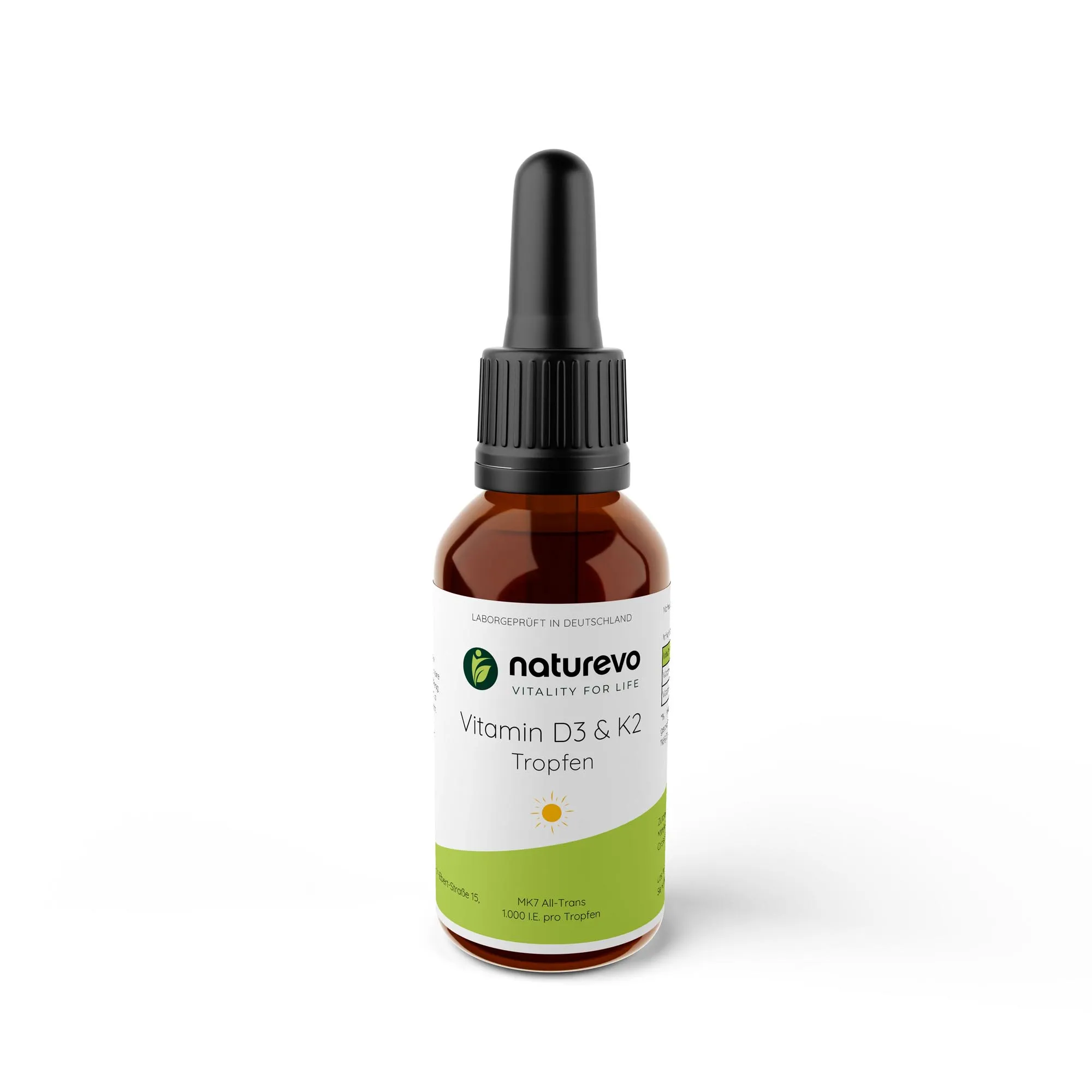 Vitamin D3 + K2 - 1.700 Tropfen (1.000 I.E.) - 50ml