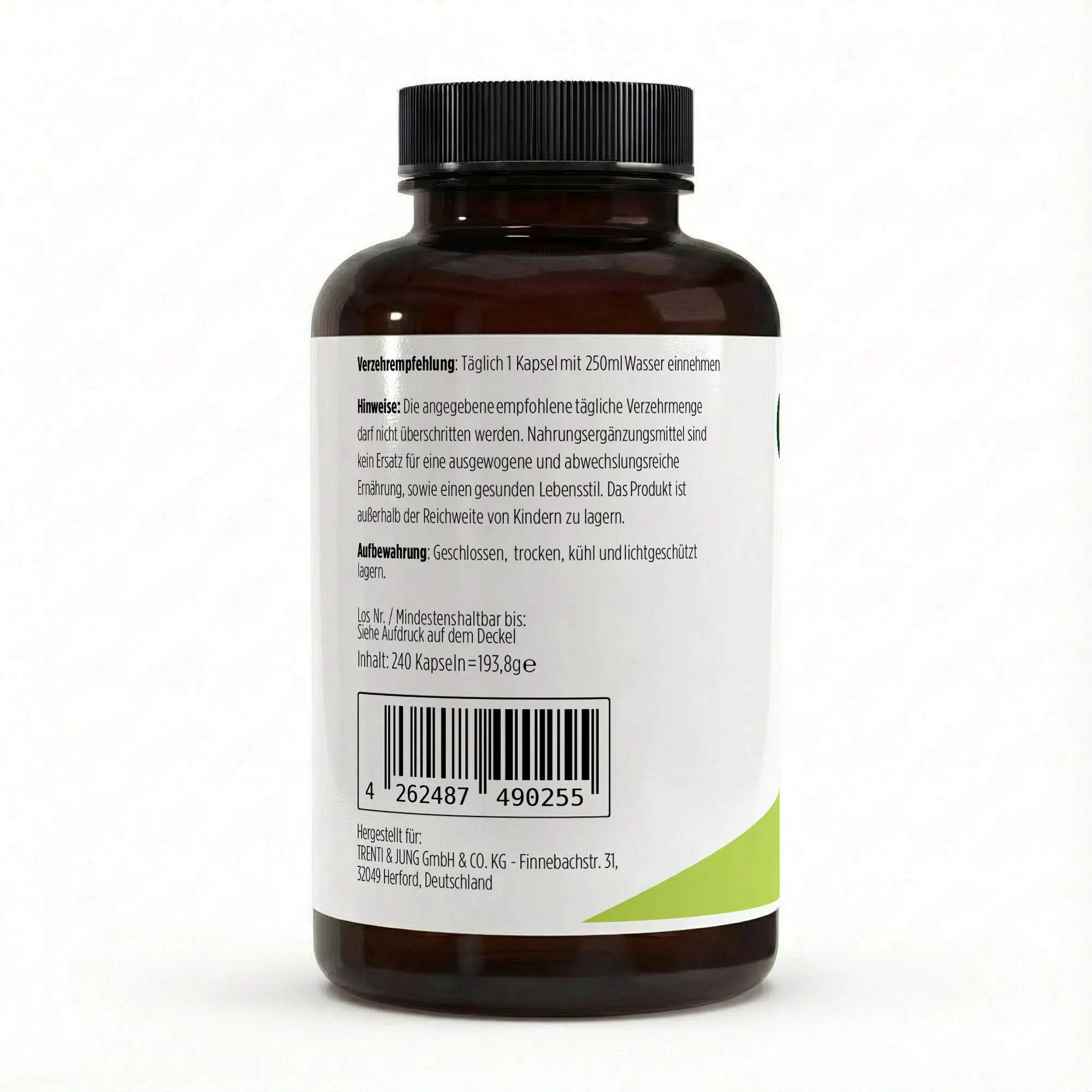 Gepuffertes Vitamin C 500mg + Magnesium - 240 Kapseln