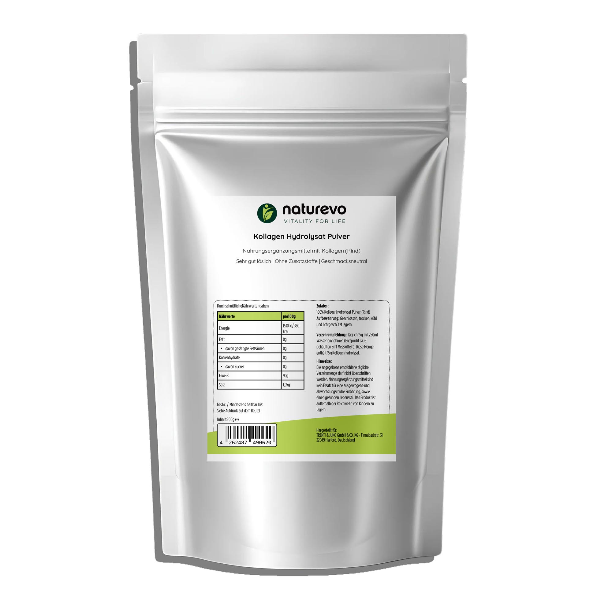 Kollagen Hydrolysat Pulver - 500g Doypack