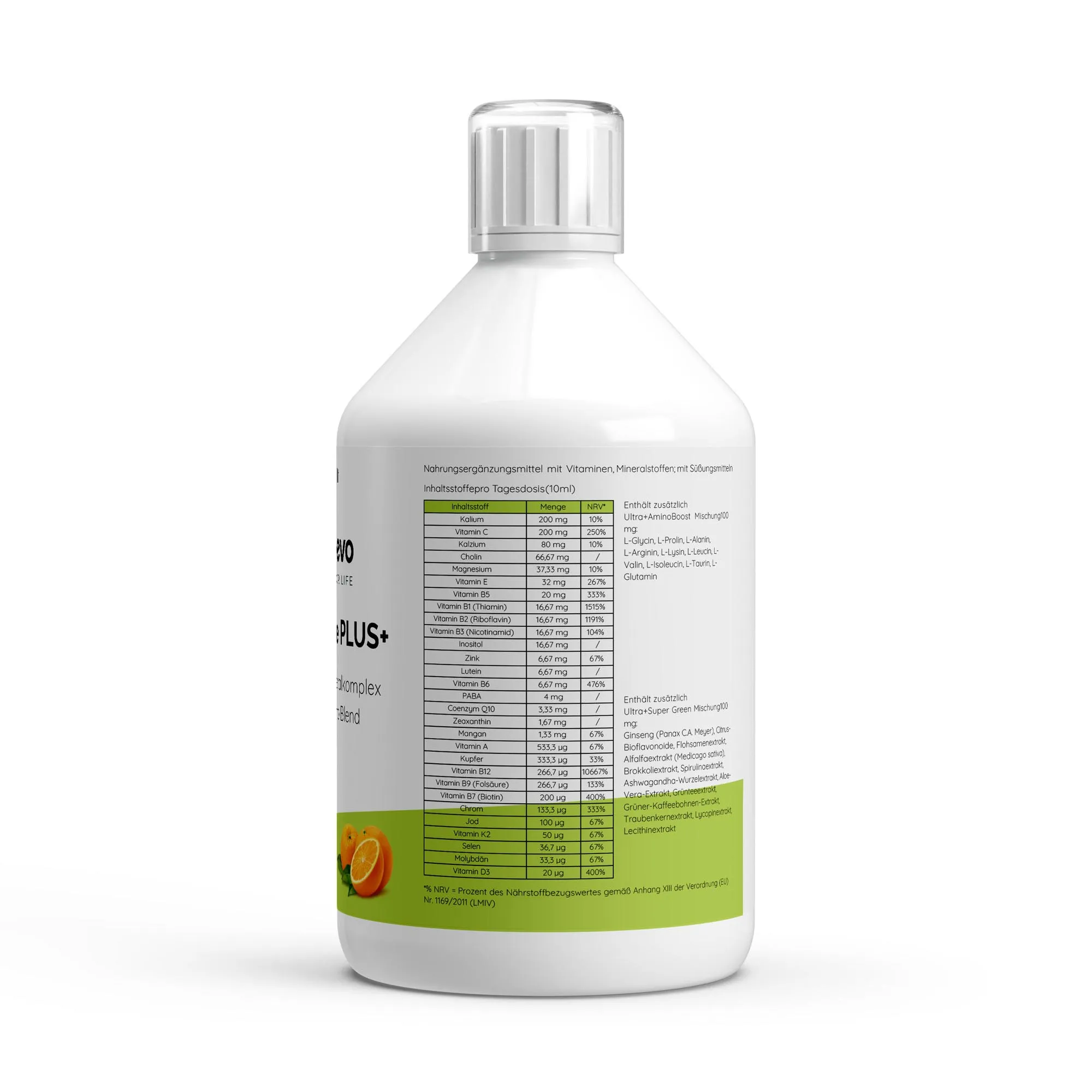Vita Complete PLUS+ 50 vegane Shots - Fresh Orange - 500ml