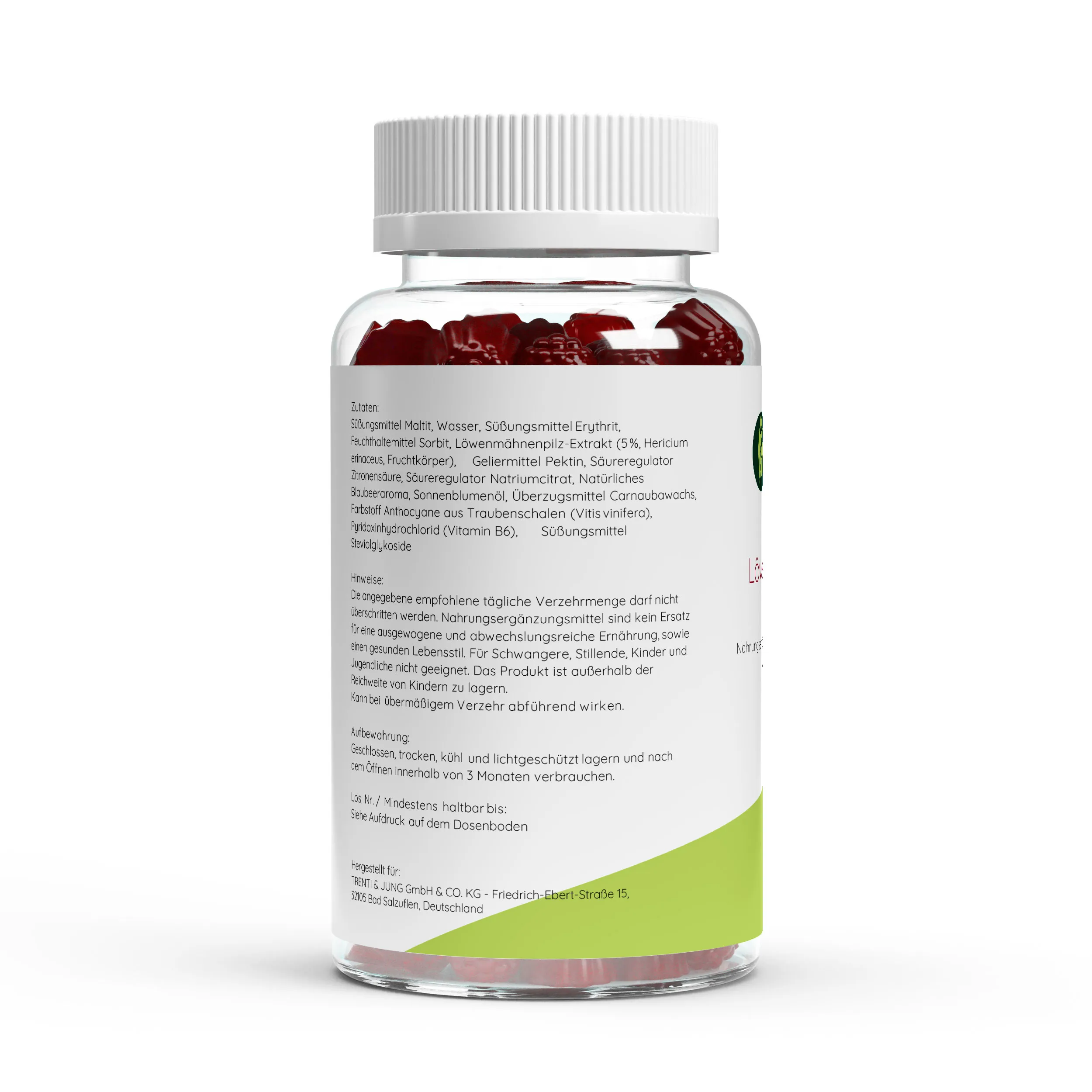 Löwenmähne + Vitamin B6 Gummies – 60 Stk.