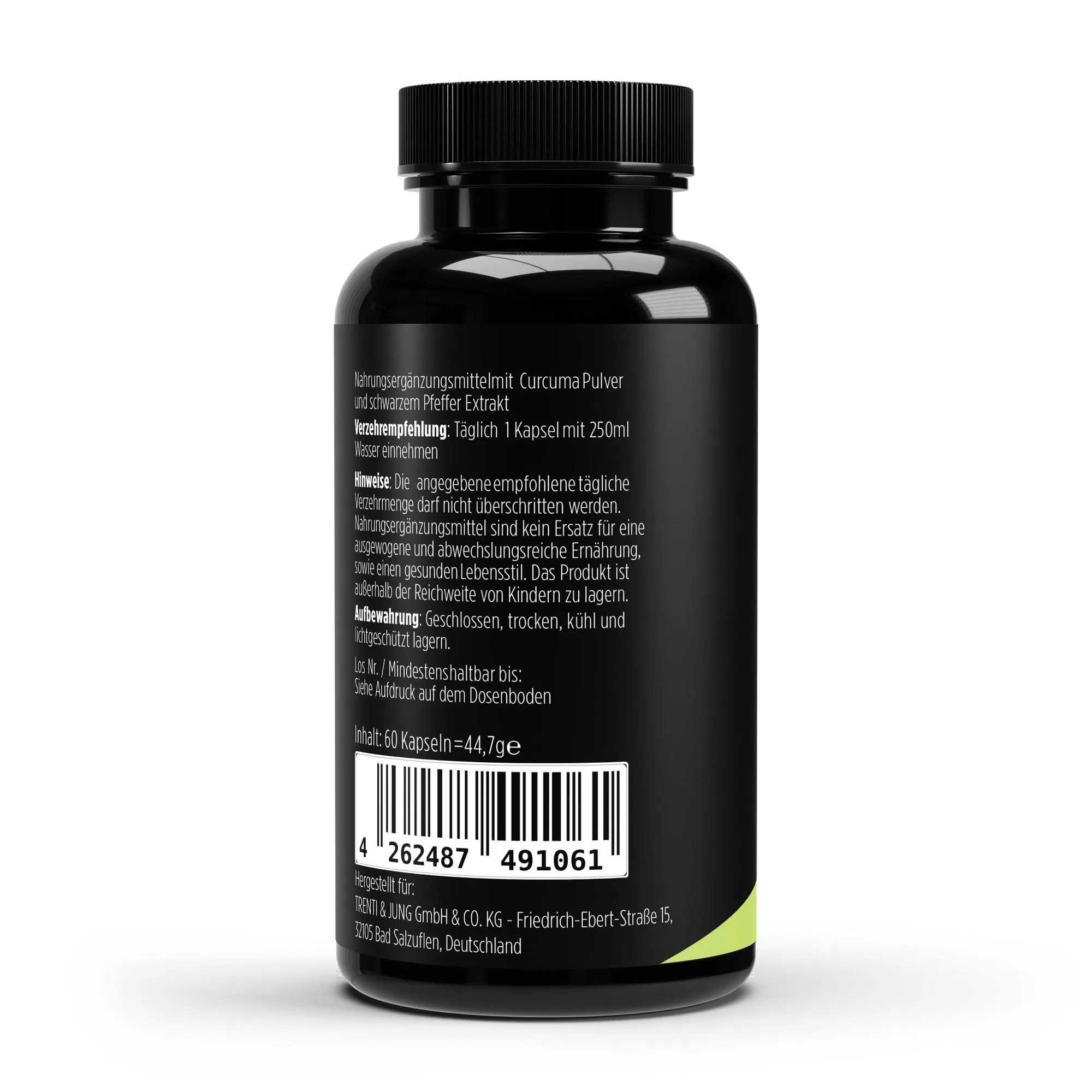 Kurkuma + Piperin - 60 Kapseln
